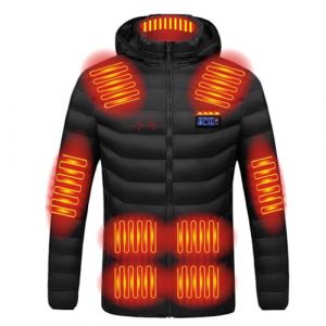Vestes Chauffantes Homme Femme Manteau Chauffant &agrave; Capuche Manches Longues Hiver Chaud &agrave; Capuche Chargement USB Chauffe-Body &eacute;Lectrique Veste Chauffante Avec 4 Niveaux de Chauffage et 21 Zones 2024 (⭐⭐⭐⭐⭐Zeiayuas, neuf)