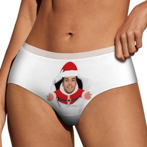 Naispanda Culotte Femme personnalis&eacute;e avec Visage Amusant Culotte Femme personnalis&eacute;e sous-v&ecirc;tements Fantaisie Culotte Femme personnalis&eacute;e sous-v&ecirc;tements Sexy avec Photo pour Femme &eacute;pouse Petite Amie (tuoqingkeji, neuf)