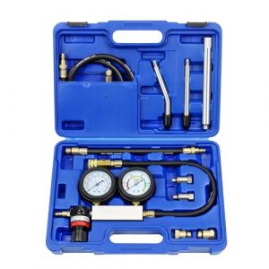 AXILYZE Testeur de compression, Kit de testeur de fuite de cylindre pour moteur à essence avec manomètre double, pour vérification de pression et test de taux de fuite, avec tige d'extension (XINGZEZHI, neuf)