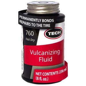 TECH Fluide vulcanisant chimique de 25 ml – Ciment caoutchouc pour collage permanent des bouchons, patchs et fixations de capuchons, idéal pour les parois latérales, les bandes de roulement et (Felgeo, neuf)