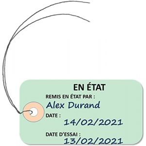 Lot de 250 Etiquettes américaines Texte au choix - cartonnées 100x55 mm avec attache métallique (EN ETAT) (CODEX ACTION, neuf)