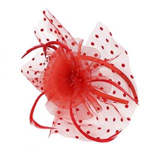 Bibi &agrave; fleurs pour chapeau, couvre-chef, bandeau de f&ecirc;te, bandeau de sport pour homme, Rouge, Taille unique (Tigerpu, neuf)