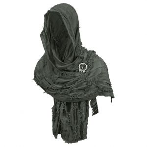 YJZQ Ch&acirc;le &agrave; Capuche Foulard Capote post-apocalyptique Ch&acirc;le m&eacute;di&eacute;val Renaissance &Eacute;charpe Grande Cagoule Unisexe Serviette en Keffieh Outdoor 185x52CM (YJZQ, neuf)
