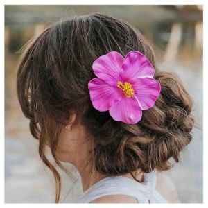 TseenYi Barrette Fleur Violette Barrette Fleurie Large Boho Simulant Des Fleurs &Eacute;pingle &Agrave; Cheveux Broche Mariage Headpiece Headirclips For Women (TseenYi, neuf)