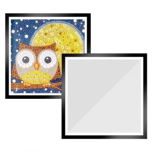 Lot de 2 Cadres de Peinture, 30 x 30 cm Diamant Painting Cadre Photo, Noir Cadre Magn&eacute;tique, Accessoires pour la Peinture au Diamant, Pour la D&eacute;coration des Murs, R&eacute;frig&eacute;rateurs, Portes et Fen&ecirc;tres (GANILITY, neuf)