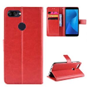 QiongniAN Coque pour ASUS Zenfone Max Plus ZB570TL,Coque pour ASUS ZenFone Max Plus M1 X018D / ZenFone Pegasus 4S ZB570TL Coque Portefeuille en Cuir &agrave; Rabat Cover Red (QiongniAn, neuf)