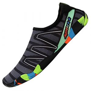 Tolaler Chaussures de Natation Homme, Chaussure Aquatique Epaisses et Antid&eacute;rapantes Chausson Aquatique &agrave; S&eacute;chage Eapide, Eobustes et Durables (Unisexe)/Voyage/Plage/Nage (YFEU-Direct, neuf)
