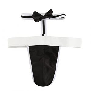 VemeFufu String Homme Borat Mankini Sexy sous-vêtements Maillot de Bain Thong Borot Lingerie Costume pour Hommes de Halloween Cadeau de Noël Taille Unique (VemeFufu FR, neuf)