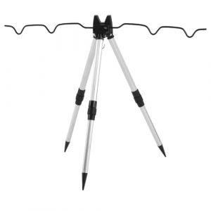 Support de Canne &agrave; P&ecirc;che, Porte Canne &agrave; P&ecirc;che, Trepied Stand Pliable en Alliage d'aluminium avec Crochet, Porte T&eacute;lescopique pour &eacute;quipement de P&ecirc;che en Plein Air (Voda FR, neuf)