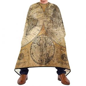 Carte Du Monde Peignoir Coiffure Imperm&eacute;able Blouse Coiffeur Antistatique Robe De Coiffure Pour Instituts De Beaut&eacute; Salon Barber (ytuqqq, neuf)