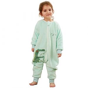 Daysskk Gigoteuse A Pied Hiver 2-3 Ans Gigoteuse Tog 2 Manches Longues Surpyjama Bébé Hiver Gigoteuse avec Jambes Hiver Pyjamas Bébé en Flanelle Hiver (Daysskk, neuf)