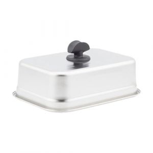 F Fityle Dôme de Cuisson à la Vapeur Rectangulaire en Acier Inoxydable, Couvercle de Cuisson Anti-Rouille pour Steaks, Barbecue, Teppanyaki, Sandwichs, 40cmx29cmx12cm (Homegarden FR, neuf)