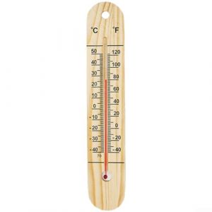 Thermom&egrave;tre mural d'int&eacute;rieur et d'ext&eacute;rieur, design b&ucirc;che de bois, thermom&egrave;tre humide et sec pour chambre de b&eacute;b&eacute;, serre, entrep&ocirc;t, maison (Livehomeshop, neuf)