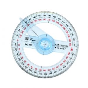 Rapporteur circulaire à 360 degrés en plastique pour l'école, la salle de classe, le bureau (yuanxuu, neuf)