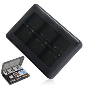 JUGUTA Bo&icirc;te De Rangement 28 En 1 En Plastique Pp Pour Jeux Vid&eacute;o 3Ds Dsl Dsi Ll Noir (ROXYROX FASHION, neuf)