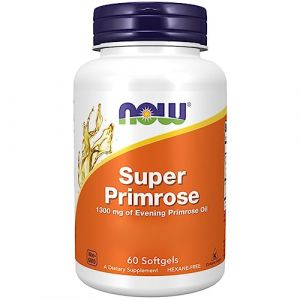 Now Foods, Super Primrose (Huile d'Onagre), 1300mg, 60 Capsules molles, Testé en Laboratoire, Sans Soja, Sans Gluten, Sans OGM (NaturProdukte, neuf)