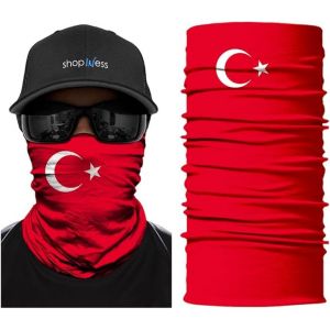 ShopINess Cache-Cou/Foulard Multifonctions Unisexe Style Drapeau Coupe du Monde de Football (Turquie) (ShopINess, neuf)
