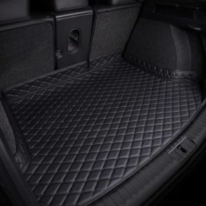 RuiYiL Cuir Tapis Coffre Voiture pour Audi Q2 Q3 Q4 Q5 Q7 Q8 SQ2 SQ5 SQ7 SQ8 RS-Q3 RS-Q8 TFSI, Moquettes Trunk Mat Tapis Anti-Rayures AntidéRapant Imperméable Coffre Tapis Accessoires,A/Black (suiyueheng, neuf)