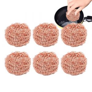 Qumiuu Éponge Récureuse en Cuivre pour Casseroles - Brosse de Nettoyage en Cuivre Anti-Rayures | Accessoire Nettoyage sans Rayure, Brossette Élimination Graisse pour Four Casserole Cuisson Hotte (vincente, neuf)