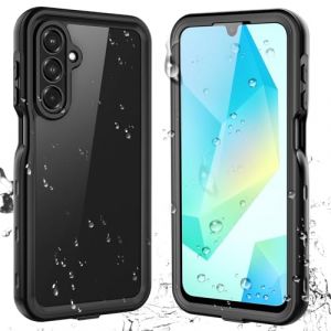 ShellBox Coque Samsung A16 5g IP68 Etanche Etui Coque Samsung Galaxy A16 5G Antichoc 360 degrés Silicone Noir Étanche de Protection pour téléphone Portable Compatible Samsung Galaxy A16 (MOMOTS-EU, neuf)