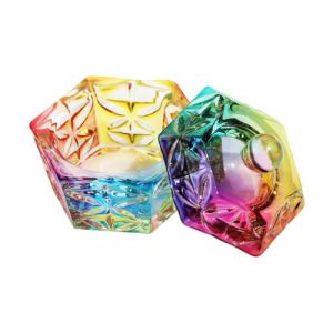 Ongles Verre Artificiel Bol &agrave; Dapp&eacute;e en Cristal Ongles Art Capsule avec Liquides &agrave; Ongles en Forme de C&oelig;ur Tasse Cristal Liquide Acrylique Poudre Poudre d'Ongles en Forme de C&oelig;ur Tasse pour Salon (LINLINOK, neuf)