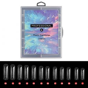 Formes transparentes à double ongles - Moule à ongles en gel - Couverture complète - Embouts d'ongles avec échelle - Outils de manucure - Formes transparentes à double ongle - Couverture complète - (guangzhoujucikejiyouxiangongsi, neuf)