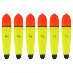 MiOYOOW Flotteurs de P&ecirc;che EVA, 6 Pcs Slip Bobbers de P&ecirc;che, Catfish Bouchon P&ecirc;che, pour P&ecirc;che au Lancer Longue Distance Eau Sal&eacute;e et Douce 10g/15g/20g/30g/40g (Voda FR, neuf)