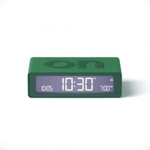 LEXON Flip Mini Réveil Matin de Voyage, Horloge numérique LED on/Off à luminosité réglable, Rechargeable et Tactile, idéal comme réveil de Chevet - Vert (LEXON DESIGN, neuf)