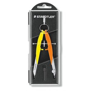 Staedtler Mars Comfort 556 - Edition Neon - Compas Géométrique De Précision Grand Balustre Jaune/Orange (yodabreton, neuf)