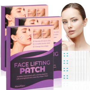 Invisible Face Lift Tape - Instant Neck Forehead Lift Tape for Sagging Skin Double Chin Eyes Jowls Facial Wrinkles Waterproof Stretchable Skin Tape,Neck Tape, for Women Makeup (3) (9suYzi, neuf)