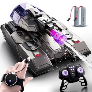 Aiqi Voiture Télécommandée, Char de Combat RC 2,4 GHz avec Canon à Eau Puissant, Drift Dynamique Réservoir 500ml & Éclairage LED, Jouet Garçon 8 9 10 11 12 Ans - Cadeau Anniversaire/Noël (Aiqi Toy Store, neuf)