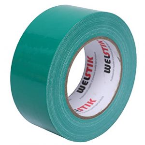 WELSTIK Ruban toilé Vert Ruban adhésif de qualité professionnelle, ruban adhésif coloré pour réparation, bricolage, travaux manuels, utilisation en intérieur et extérieur, 50 mm x 41 m (WelstikTape, neuf)