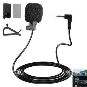 Micro Cravate Filaire, Micro Autoradio Voiture avec JVC Kenwood Sony Alpine pour Unité Principale de Véhicule de Voiture Bluetooth Activé Radio Stéréo GPS DVD, Plug and Play (Zhang cancan, neuf)