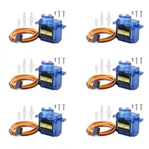 Tunejoy 6 Pi&egrave;ces Micro Servo Moteur 9g Kit Mini Servos Motor avec Accessoires pour RC H&eacute;licopt&egrave;re Robot Voiture Bateau Projet Arduino (HYPER SHOP SRL, neuf)