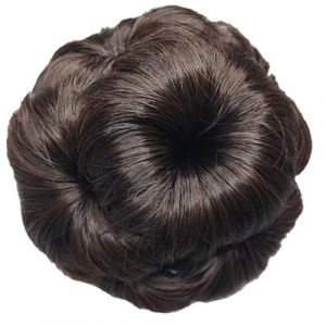 Chignon chignon chignon &agrave; clipser fleur perruque pour femme avec aspect naturel clip solide pour occasion formelle coiffure (huiouer, neuf)