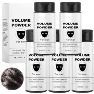 Poudre Texture,Poudre Coiffante Homme,Poudre Coiffante,Effet Mat Et Volume Maximisé Poudre Texturisante,Poudre Pour Cheveux Effet Matte Poudre Coiffante Pour Une Stabilité (40g, 5pc) (Waleik, neuf)