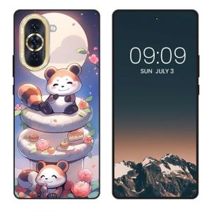 WUACYEAMING Noir Coque pour Huawei Nova 10, Haute Qualit&eacute; TPU Silicone Mince Souple Antichoc Bumper avec Petits Animaux Motif Dessin Mat Case (WUACYEAMING, neuf)