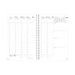 Quo Vadis - Recharge Agenda - Spiral&eacute; - 2026 - Ministre S - Semainier Planning - Fran&ccedil;ais - 13 mois de d&eacute;cembre &agrave; d&eacute;cembre - 16x24 cm - Papier Clairefontaine blanc - Fabrication fran&ccedil;aise (FOURNITURE DISCOUNT, neuf)