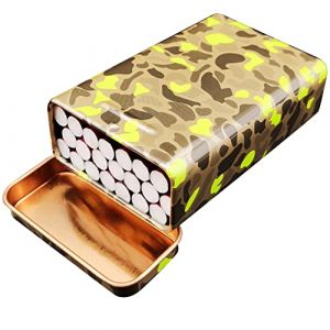 Surakey Etui Cigarette Mini Bo&icirc;te &agrave; Cigarettes en Metal Rectangulaire Fit 20 Cigarettes Anti-Extrusion Homme Porte Cigarette Femme Portable Etui &agrave; Cigarette Etui &agrave; Cigarettes Polyvalent Camouflage (Surakey, neuf)