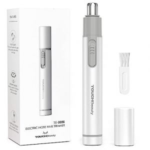 TOUCHBeauty Tondeuse Nez Oreille, Professionnelle &Eacute;pilateur Rasoir &Eacute;lectrique Homme Femme pour Tailler le poils du Visage &agrave; Piles AG-0656(Blanc) (TOUCHBeauty EU, neuf)