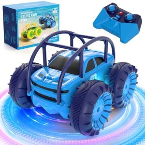 MaxTronic Chargement Direct Voiture télécommandée Tout Terrain Enfant 4WD 360° Rotation avec LED Colorée, 2.4 GHZ Voiture Radiocommandée Crawlers Rapide Étanche, Cadeau pour 3-12 Ans Garçon Fille (Jane-EU, neuf)