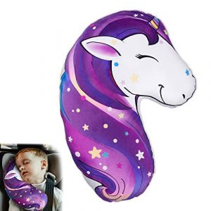 Beinou Coussin de Ceinture de Sécurité Enfant Protection Ceinture de Sécurité Protege Siege Rehausseur Voiture Coussin Cale Tete Voiture pour Filles Garçons Voyage (YMEU, neuf)