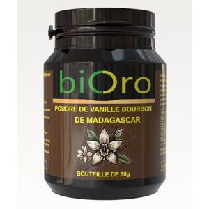 Poudre de Vanille Bourbon de Madagascar - Flacon de 50 g - Arôme Intense et Naturel - Sélection Gourmande Premium issue de Cultures Eco-durables - Idéale pour Desserts, Glaces, Extraits et Recettes (BIORO, neuf)