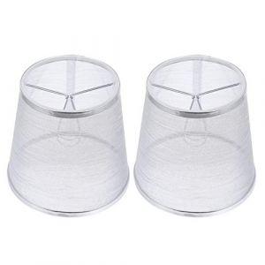 Abat-jour transparent en gaze à clipser sur ampoule pour lustre, lampe de table, lampadaire, applique murale, (Joan Yue, neuf)