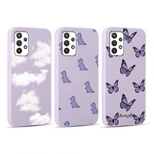 Yoedge 3 Pièces Coque pour Samsung Galaxy A32 (4G) 6,4", Souple Silicone TPU Ultra Mince Housse Étui avec Motif, Antichoc Protection Slim Case Cover pour Samsung A32 (4G) Housse, Papillon (EFFECTIVE DISTRIBUTION, neuf)