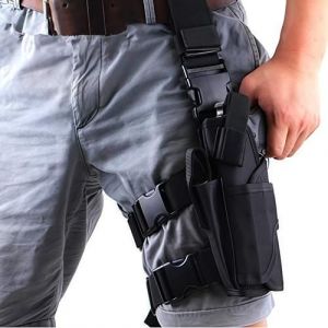 Gexgune Tornado Tactique Cuisse Holster Drop Gauche étui de Jambe Pistolet réglable Poche Wargame Airsoft Nylon Holster Pouch (Aeryoyo FR, neuf)