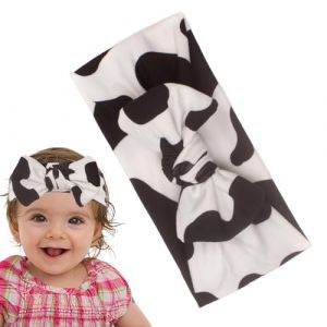 Djowyh Bandeaux pour nouveau-nés, bandeaux pour nouveau-nés avec nœuds,Larges enveloppements de tête de turban de cheveux de léopard | Bandeau à nœuds extensibles doux pour bébés filles nouveau-nés de (qryoamy, neuf)