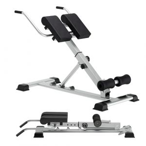 SogesHome Banc d&rsquo;hyperextension Banc de Musculation Pliable Chaise Romaine R&eacute;glable pour Musculation Abdominaux et Lombaires pour Fitness &agrave; Domicile,Couleur Argent&eacute;e (NSD-Family, neuf)