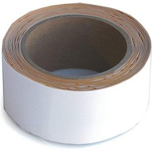 WUPSI Ruban Adhésif de Réparation de Bâche en PVC - Puissant pour Réparer Bache de Camion ou de Serre, Toile de Tente ou Tonnelle, Déchirées, abimées ou Trouées - Bianc, 5 cm x 5 m (SEUFFI, neuf)