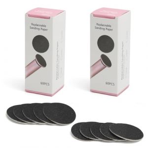 KQDRAVINE 120 Tampons Abrasifs de Rechange pour lime pour Pieds &eacute;lectrique, Papier Abrasif pied Grain 80 100, Bande Abrasive Pied Corne, Accessoire R&acirc;pe &Eacute;lectrique Pied (KEQIKJ, neuf)